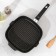 Square Square Granit Ultra, 28 × 28 cm, removable handle, glass cover, anti-stick coating, black color black