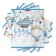 Notebook of 12 sheets in the Erichkrause cage "in the clouds", covered cardboard, an offset unit, mix (1 species in a adhesion)