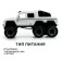 Inertial jeep 6x6, 1:16, light and sound, white color