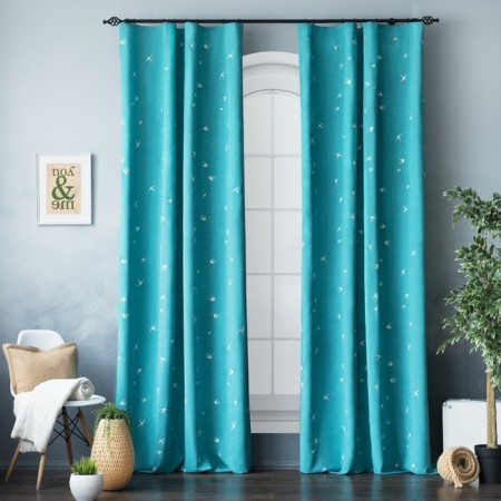 Set of curtains "Prime", size 145 x 280 cm - 2 pcs grab - 2 pcs, biruisic color