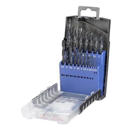 Set of drill on metal KWB, 1-10 mm, sharpening angle 118 °, steel HSS-R, 19 pcs