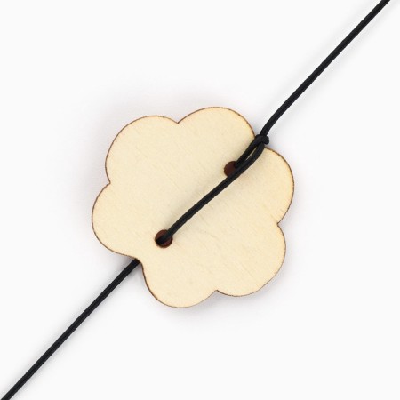 Teaser with wooden pendant "Paw", 4 cm-5