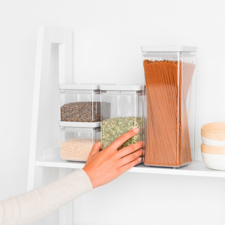 Rectangular container Brabantia Tasty Colours, light gray color, 2.5 liters-4