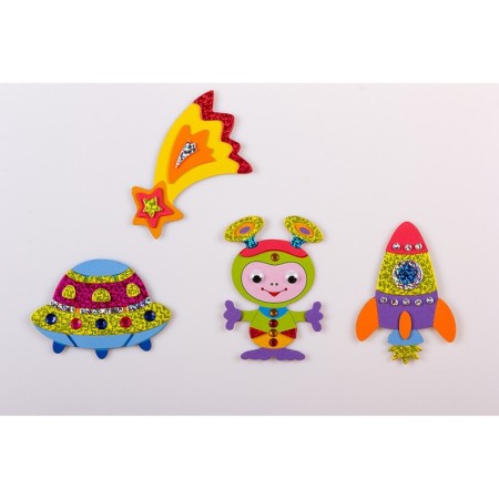 Toys on magnets, 4 pcs. "Rockets and comets"-1