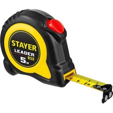 Рулетка STAYER Leader 3402-5_z02, автостоп, 5 м х 25 мм
