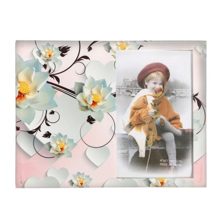 Photo frame glass 10x15 cm "Narcissus and Heart" double a convex pattern 17x22 cm-3
