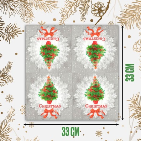 Paper Napkins "Christmas tree", set of 20 pcs., 33x33 cm-1
