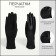 Gloves are female, dimensionless, without insulation, black color