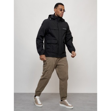 Sports male jacket, size 50, black color-2