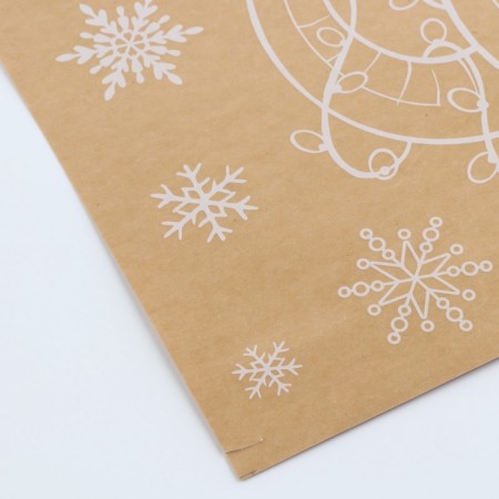 Stickers for the windows "Happy New Year", snake, reusable, 33 x 50 cm, New Year-1