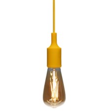 Cartridge E27 Silicone with a cord 1 m yellow rexant