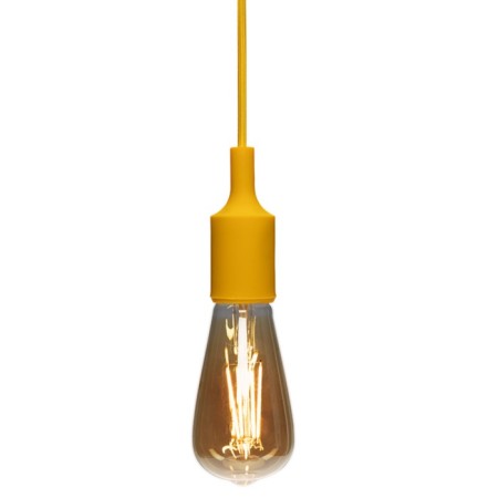 Cartridge E27 Silicone with a cord 1 m yellow rexant