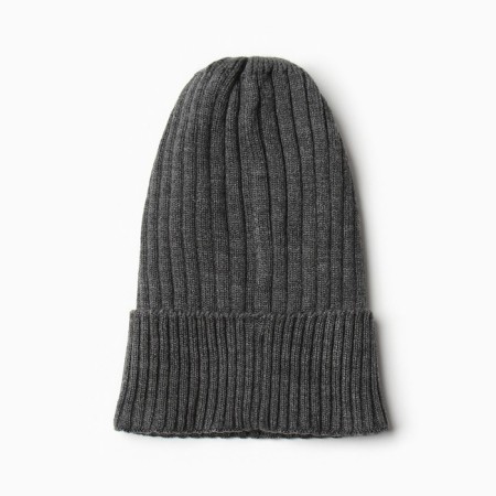 Hat for a boy, dark gray color, size 48-52-2