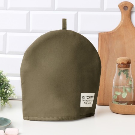 Hall on the kettle "Ethel" Kitchen, col. Green, 28x28 cm, 100% HL, sarzha 220 g/m2