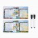 Board Game Sea battle "Air Boy", 2 laundered markers, 2 game fields