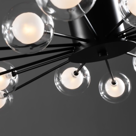 Freya FR5242CL-16B1 Celebrity ceiling lamp, 865x865x113 mm, G4, 16x3W, black color-15