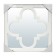 QWERTY mirror "Verona", decorative, 40x40 cm, white color