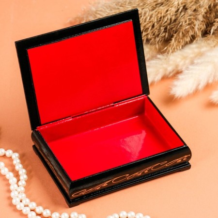 Casket "Troika in the Field", 10 × 14 cm, lacquer miniature-1