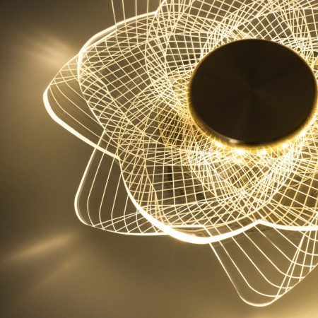Bra "Amadeus" Led 3000k gold 20x20x10cm-3