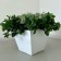 Kashpo for flowers "Quadro" 40x40x34 cm, 36 l, color white granite