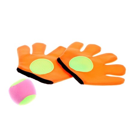 Game "Throw-Popai", 2 gloves-trap for the ball, 1 ball, color mix
