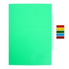 Folder-angle, A4, 150 μm, calligrata, 3 compartments, transparent, green