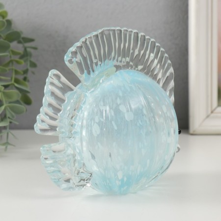 Souvenir Glass "Blue Fish" under Murano glass 15x7x13 cm-3