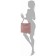 Female bag, artificial leather, pink 39x10x41 cm