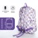 School backpack from textiles on lightning, 3 pockets, lilac color