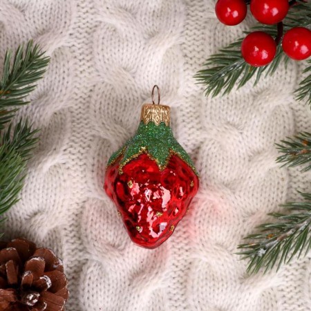Christmas tree decoration "Strawberry" 6 cm