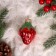 Christmas tree decoration "Strawberry" 6 cm