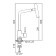 Accoona A4490-1 kitchen mixer, single-legged, stainless steel