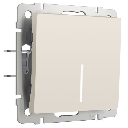 Single -clavy passage circuit breaker with backlight (ivori matte) W1112162