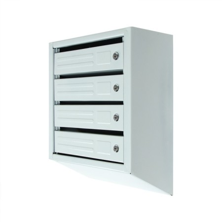 Mailing box multi -sectional, 4 sections, with the back wall, gray, Mix door-6