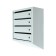 Mailing box multi -sectional, 4 sections, with the back wall, gray, Mix door