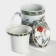 Ceramic mug with a lid and sieve "birds in peony", 300 ml
