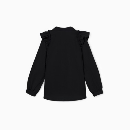 Blouse for girls minku Black color, height 122 cm-3