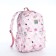 School backpack of textiles on lightning, 3 pockets, pink color