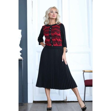 Female dress, size 46, black color-10