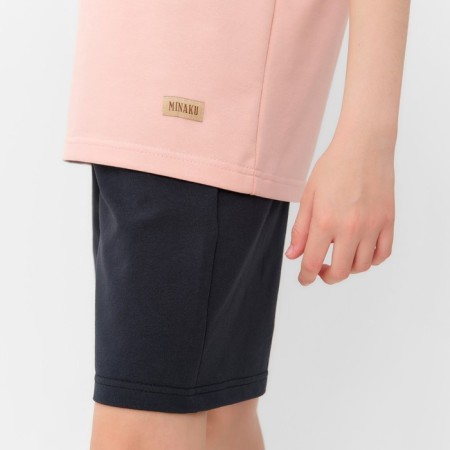 Kids (T -shirt, shorts) minku beige color/ graphite, height 158 ​​cm-16