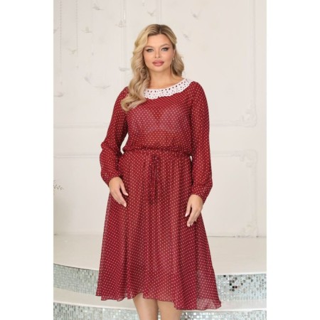 Women's dress, size 52, red color-10