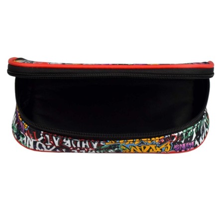 Penal soft, 1 department, 90 x 205 x 55 mm, voluminous, phoenix "tags" black/red 65704-3