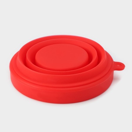 A glass of folding shares "Alan", silicone, 190 ml, 8.5 × 9 cm, red color-4