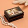 Casket "kitten", black, 6 × 9 cm, lacquer miniature