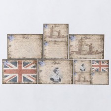Set of decoupage maps 6 pcs 
