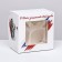 Packaging for 4 cupcakes with a window, "February 23", 16 x 16 x 10 cm