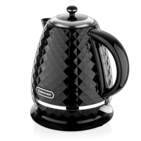Electric kettle Brayer BR1008BK, plastic, 1.7 l, 2200 W, auto shutdown, black-1
