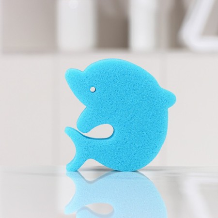 Body sponge "Dolphin", 9 × 9 cm, color mix-5