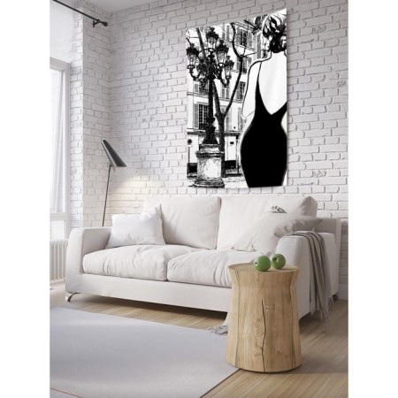 Decorative panel with photo printing "Little Black Dress", vertical, size 100x150 cm