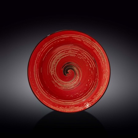 Deep plate Wilmax England Spiral, D = 25.5 cm, 350 ml, red color